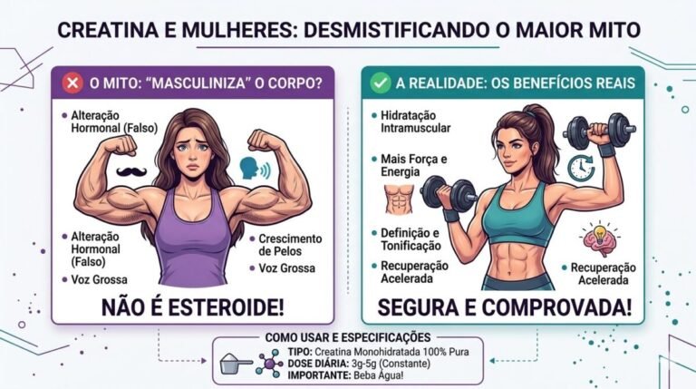creatina deixa mulher masculinizada