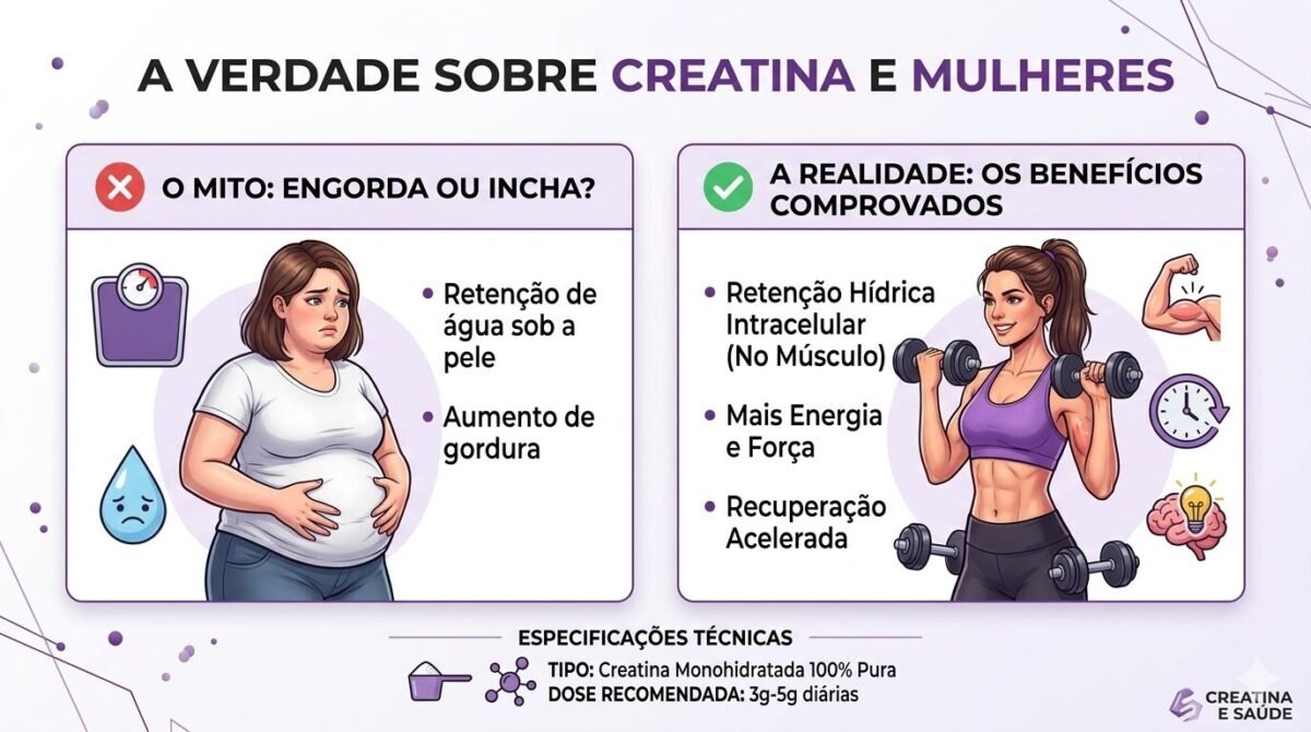 creatina engorda ou incha mulher